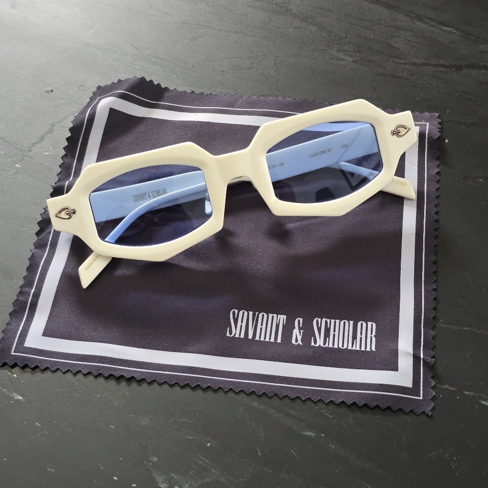 Savant & Scholar Ludlow St cobalt sunglasses